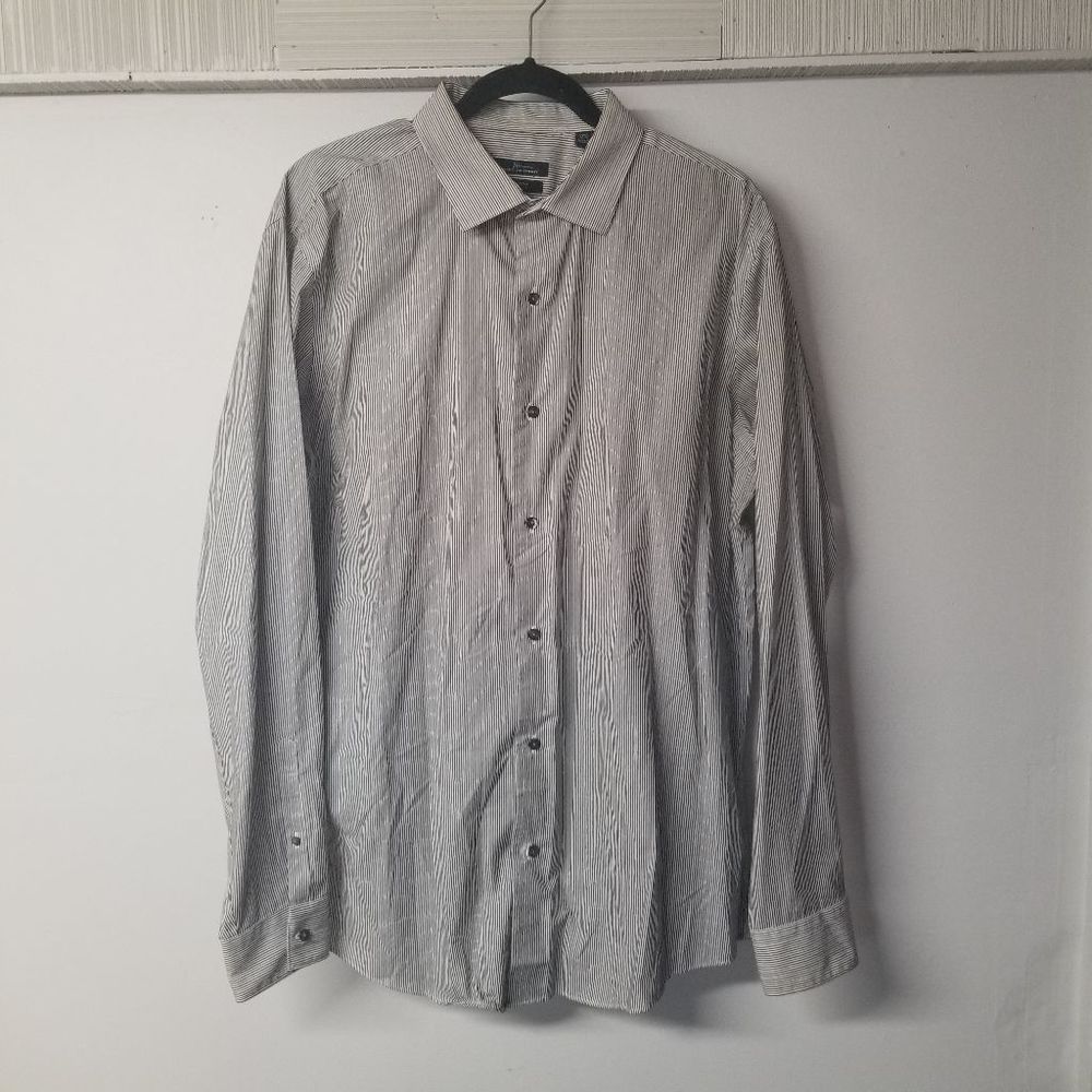 Marc anthony slate gray off white 17 1/5 17.5 mens top pit to pit 26" shirt top